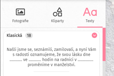 Jak pracovat s předchystanými texty