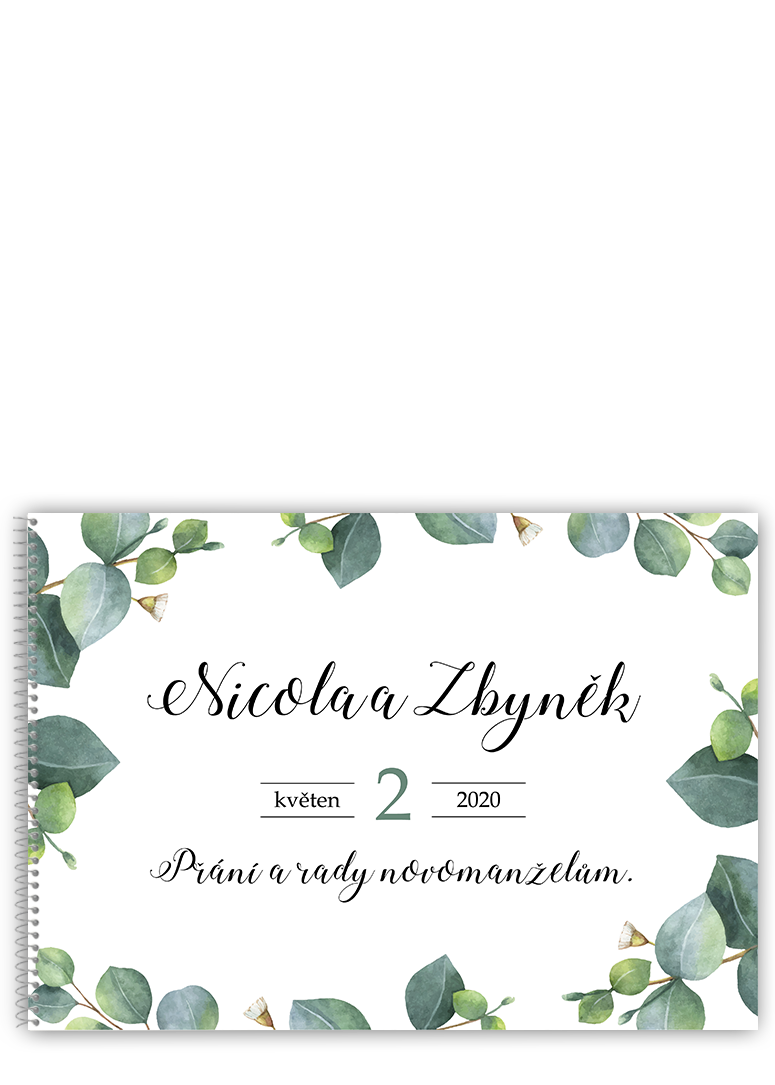 Svadobná kniha zachytí spomienky na svadbu - Eukalyptus