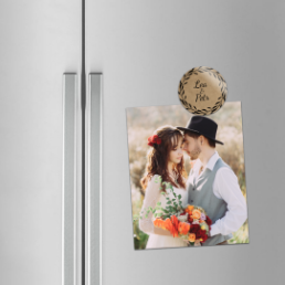 Svadobná magnetka s menami novomanželov - Craft