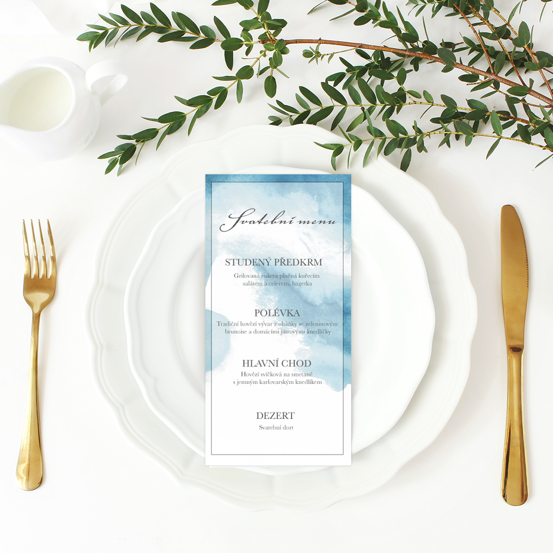 Svatební menu - Aquarelle  2