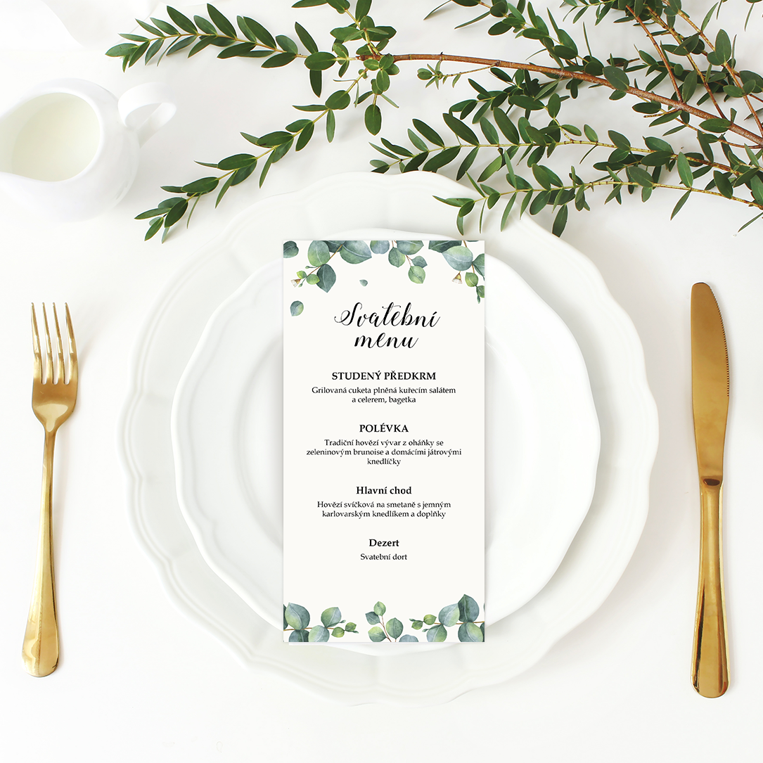 Svatební menu - Eukalyptus 2