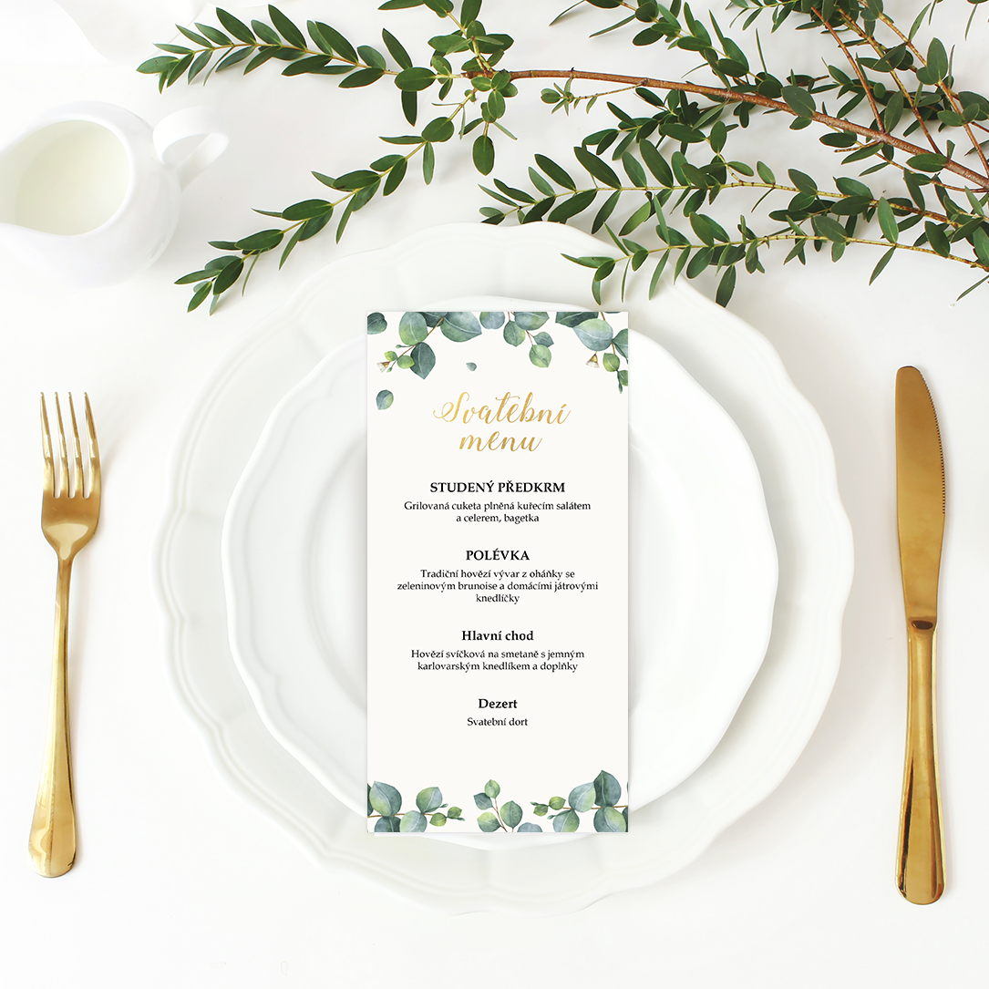 Svatební menu - Eukalyptus 4
