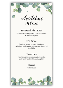 Chutné svatební menu. - Eukalyptus