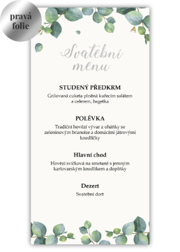 Chutné svadobné menu. - Eukalyptus