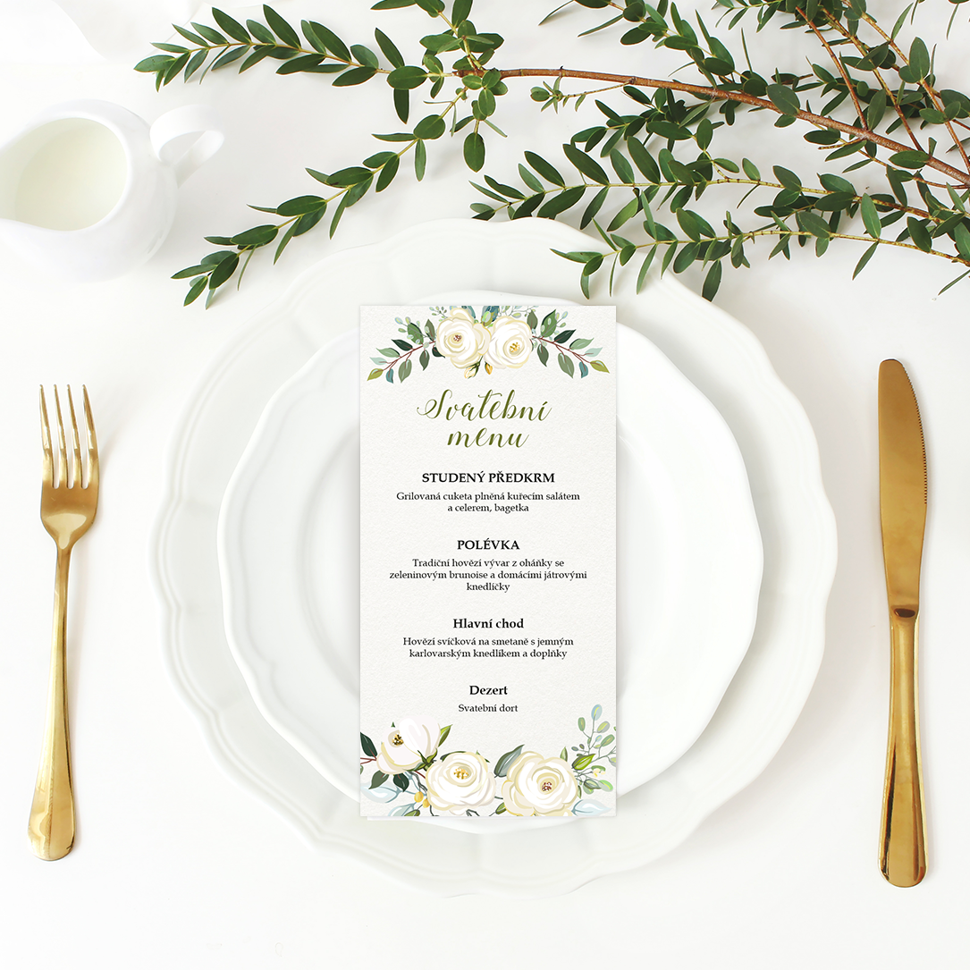 Svatební menu - Floral 2