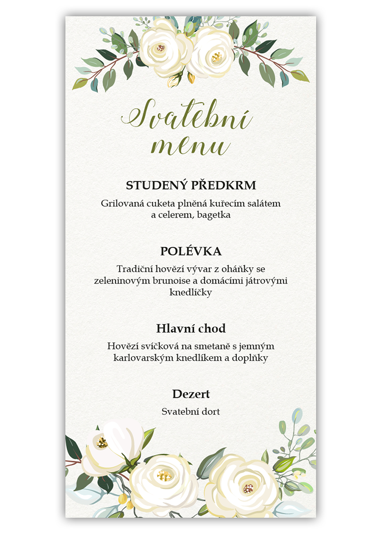 Chutné svatební menu. - Floral