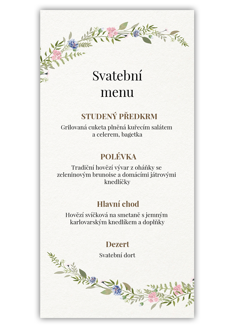 Svatební menu - Herbal
