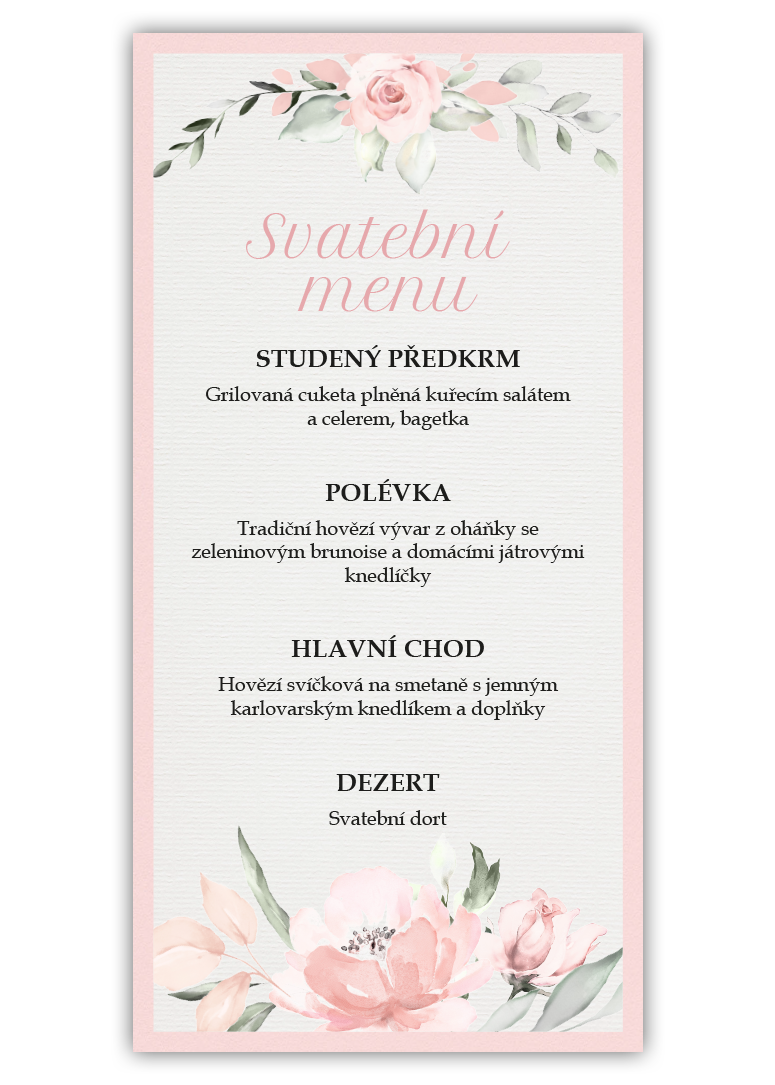 Chutné svadobné menu. - Rose