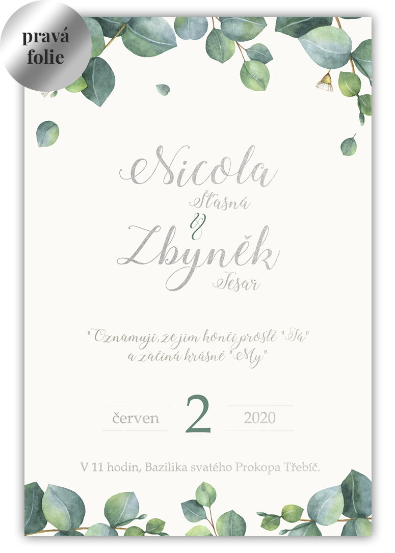 Svatební oznámení - Eukalyptus 5
