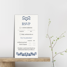 Odpovědní kartičkou (RSVP) potvrďte účast na svatbě. - Folklór