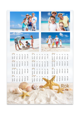 Roční fotokalendář jako plakát - Mořský písek