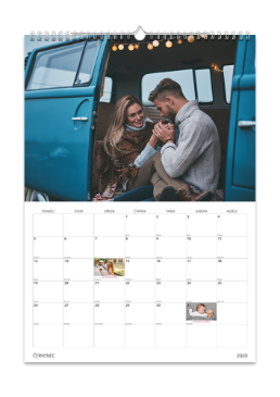 Fotokalendář nástěnný měsíční poznámkový - Tabulka