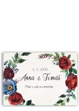 Svatební kniha zachytí vzpomínky na svatbu - Burgundy
